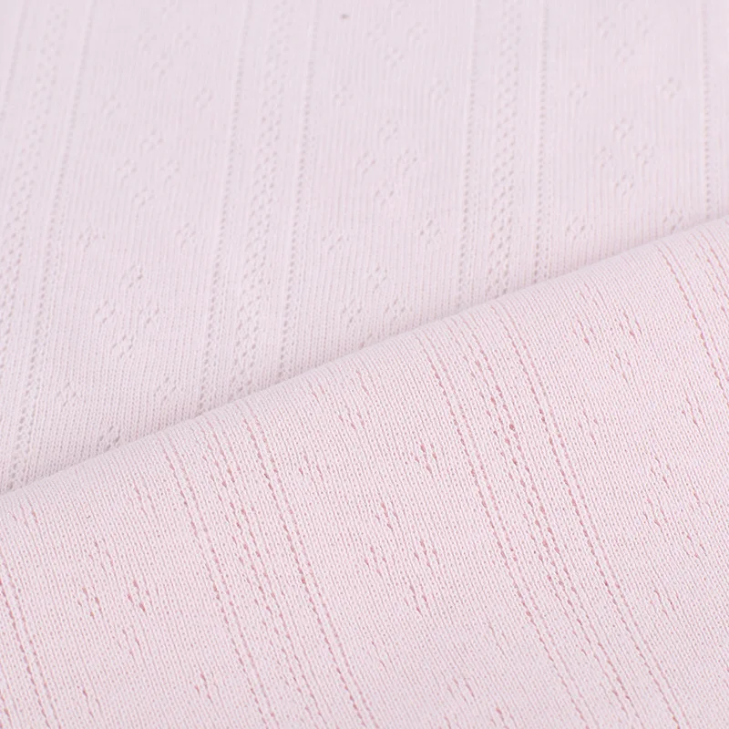 High-quality Eco-friendly Organic Cotton Cool Knitted Jacquard Fabric Breathable Comfortable Fabric Baby Fabric