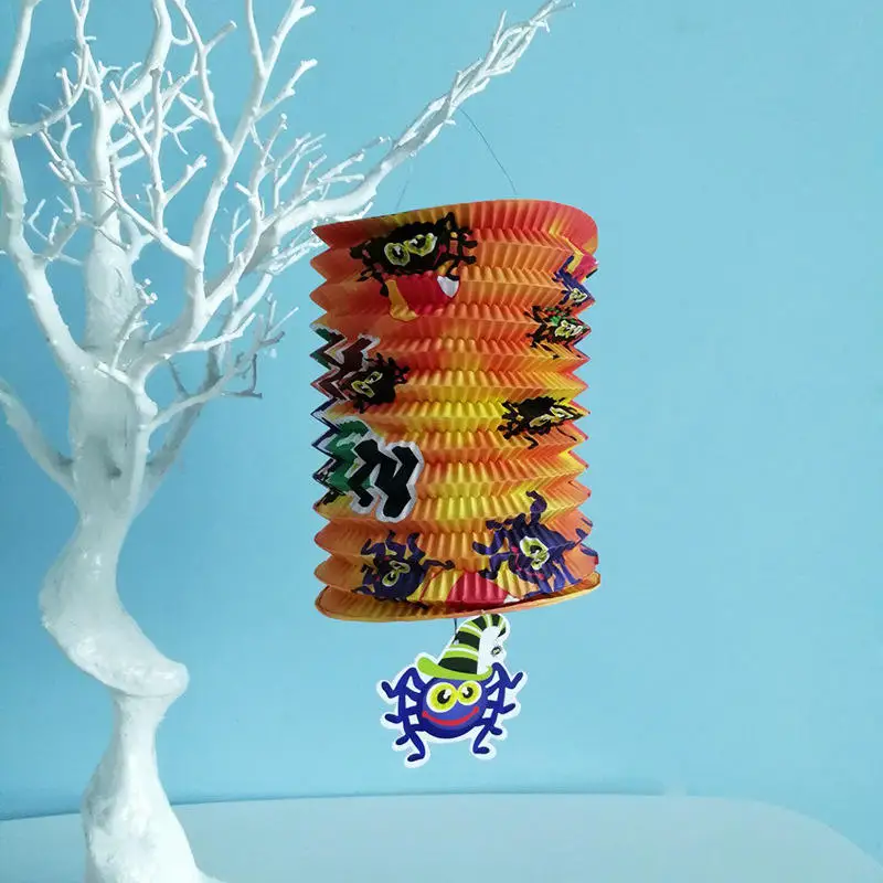 Halloween Organ Paper Lantern Wine Holiday Party Scene Decoration Pumpkin Ghost Bat Folding Telescopic Wind Tunnel