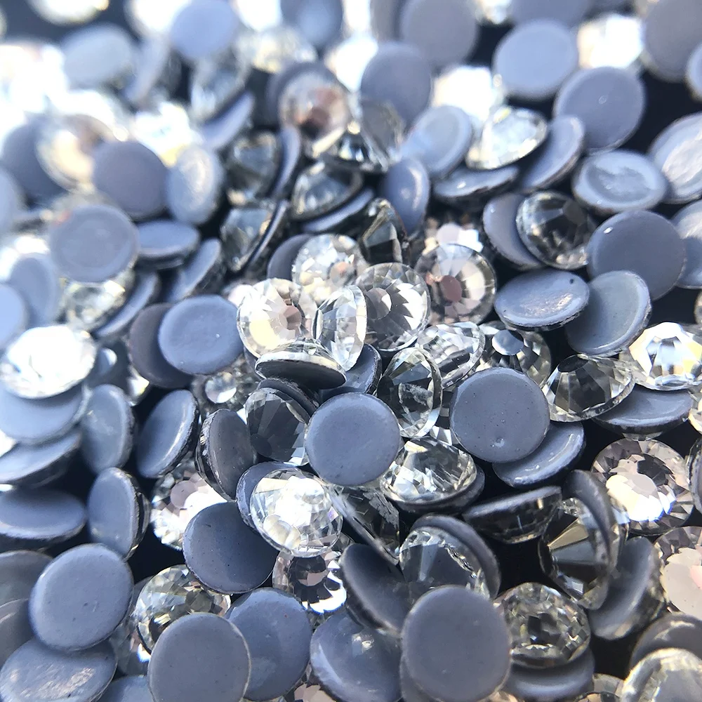 Hot sale bulk cheap price glass flat back stones hotfix rhinestone crystal ss6-ss20 big pack