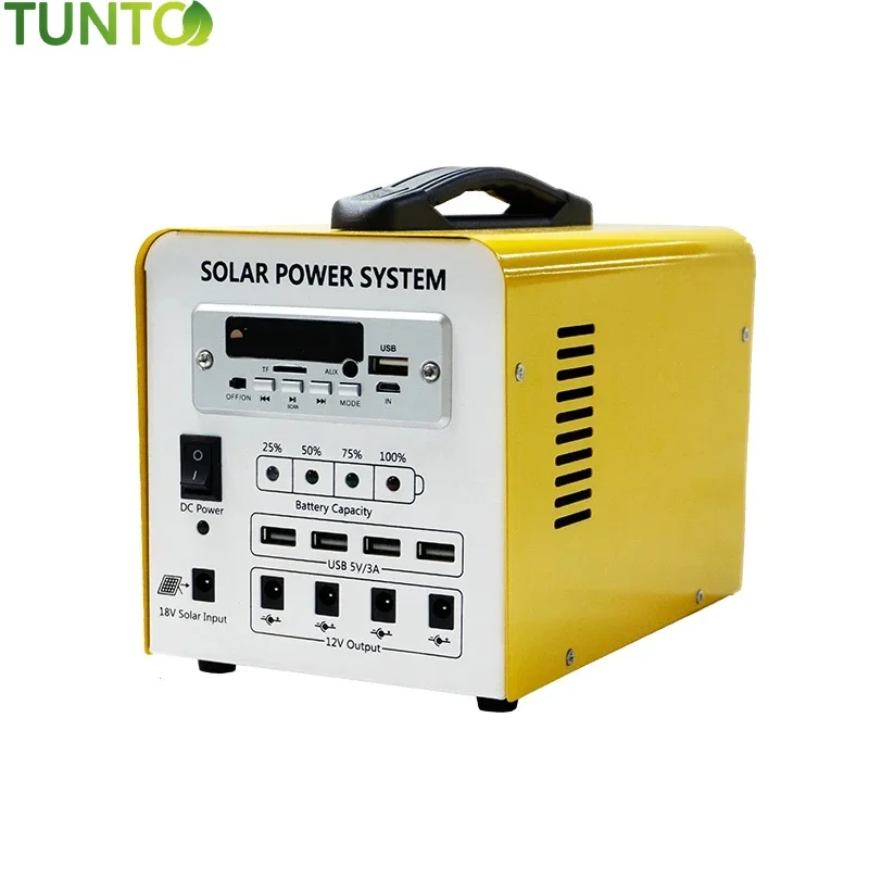 Portable Power Station for Home and Camping 12V  300W  192Wh  Solar Panel USB and Car Rechargeable