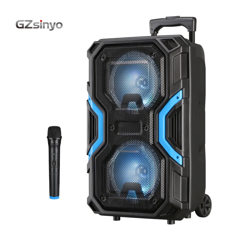 rechargeable speaker wireless mic with bt 8 inch portable  speaker