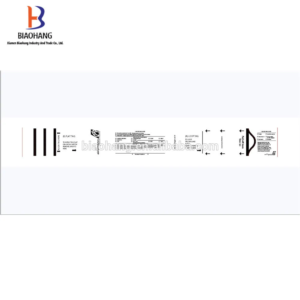 
best quality wholesale baggage tag sticker BIAOHANG LIMITED 
