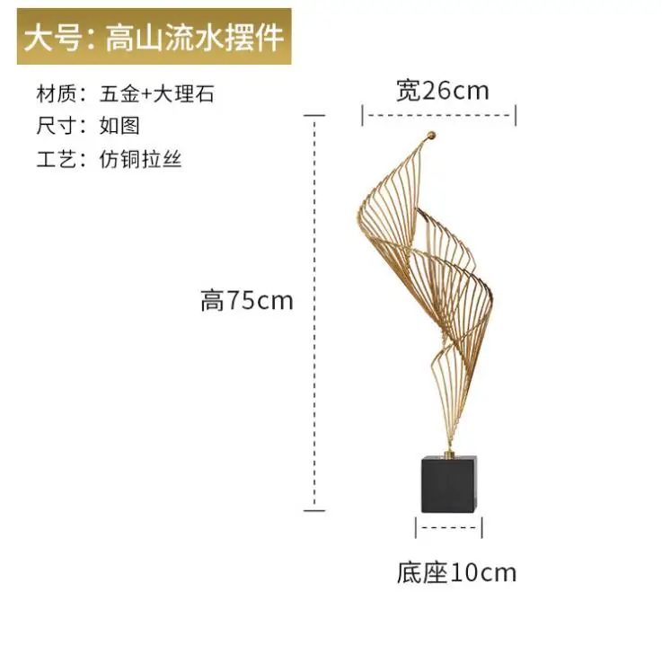 Art Ornaments marble iron crafts home decor luxury table Decoration wedding Christmas gifts crafts centerpiece table decorations