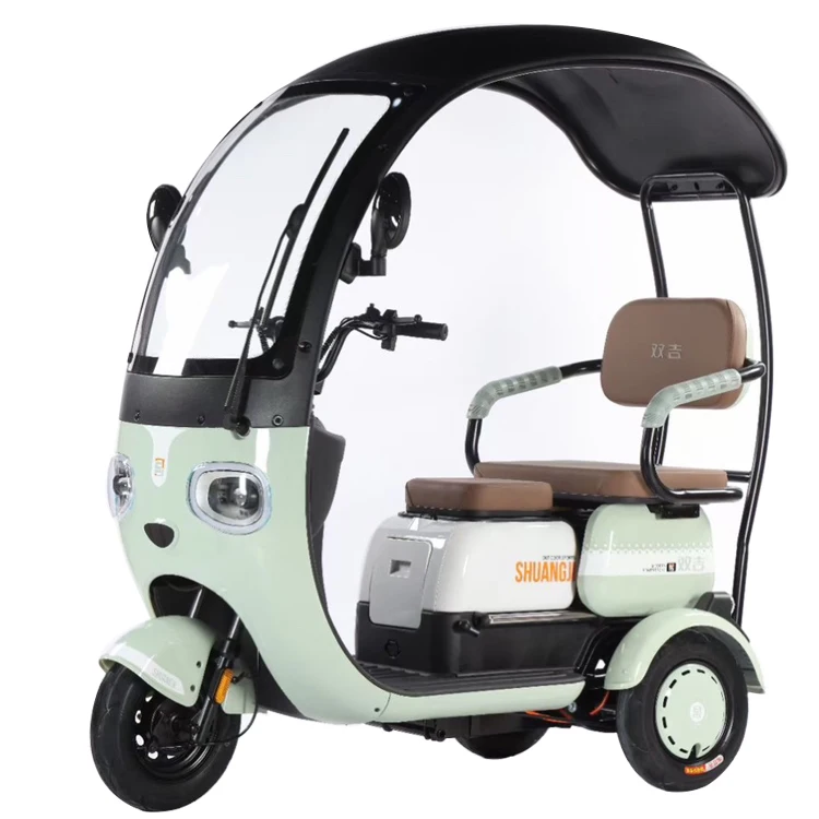hot selling factory wholesale 60V 72V 1000W powerful motor electric assist tricycle electric passenger tricycle with roof