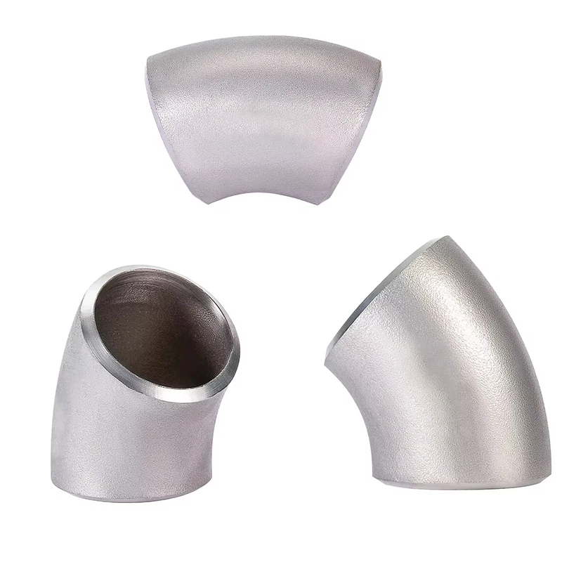 316 Butt-welding 45 degree elbow fittings sanitary stainless steel seamless welded elbow