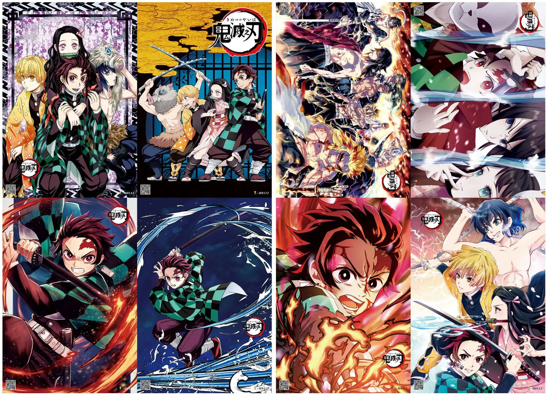8 Pcs/pack 42*29cm Good printing Coated Paper Popular Japanese Anime Posters
