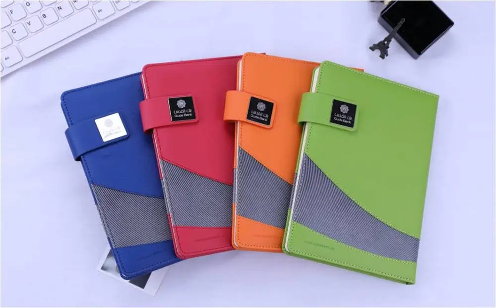 Luxury Business  Hard Cover Embossed Pu Notebook With Separator And Monthly Plan