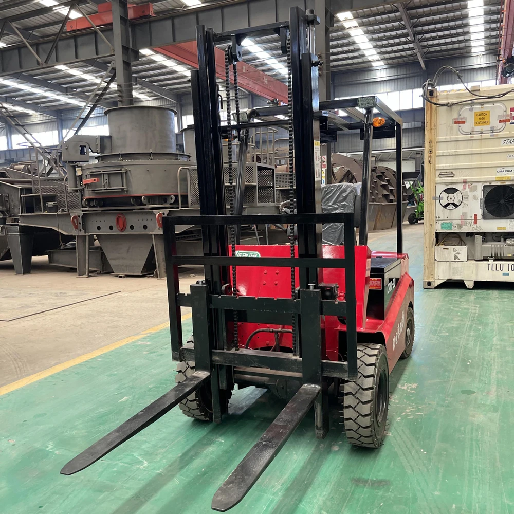 2T electric forklift industrial transport vehicles are used for the transportation of large storage objects