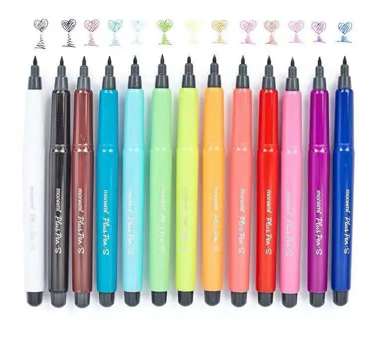 monami marker pens 12colors water-based water color paint set hand-painted cartoon water color pen