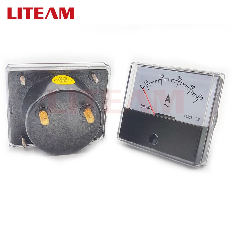Dh670 Analog Amp Panel Meter Ammeter Mechanical Pointer 1-500a Ac Current Ampere Meter  Dc 5a-500a Shunt