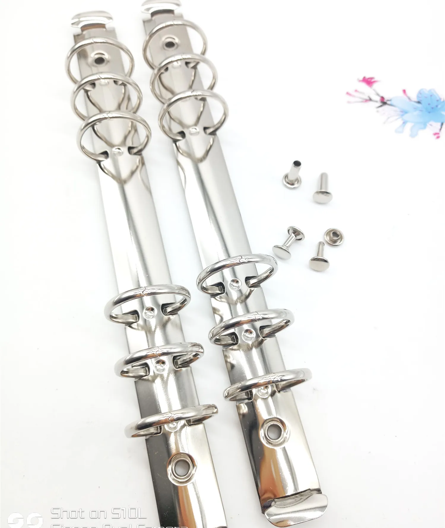 factory supplies round ring metal 6 ring binder file clip/ ring binder folder clip/ stationary file clip