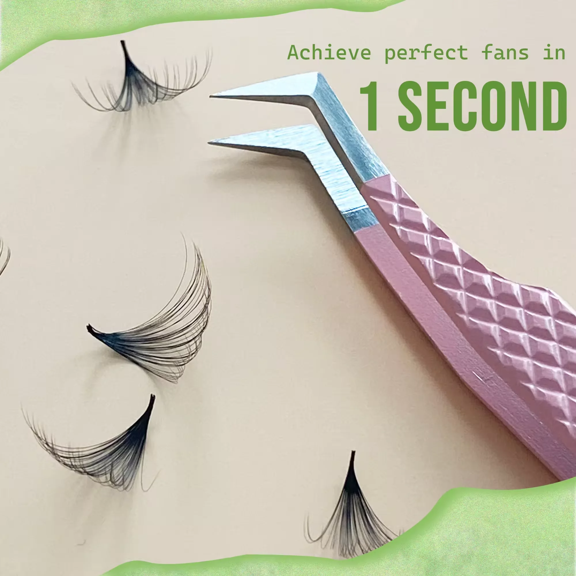 Private label easy to make fan lashes 0.03 0.05 0.07mm one second blooming auto fan black matte eyelash extensions