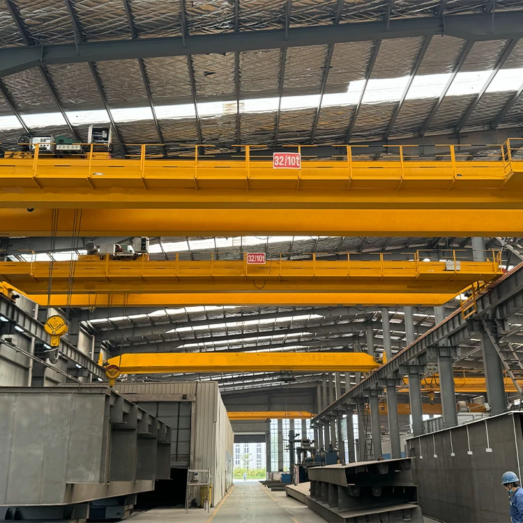 Low headroom double beam overhead crane electric hoist european style gourd double beam crane