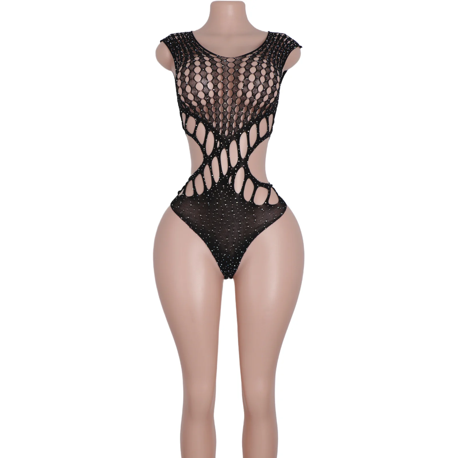 Fishnet Bodysuit Customizable Style Soft Comfortable Material  Dancers Performers Versatile Attire Nightclub custom pole dance