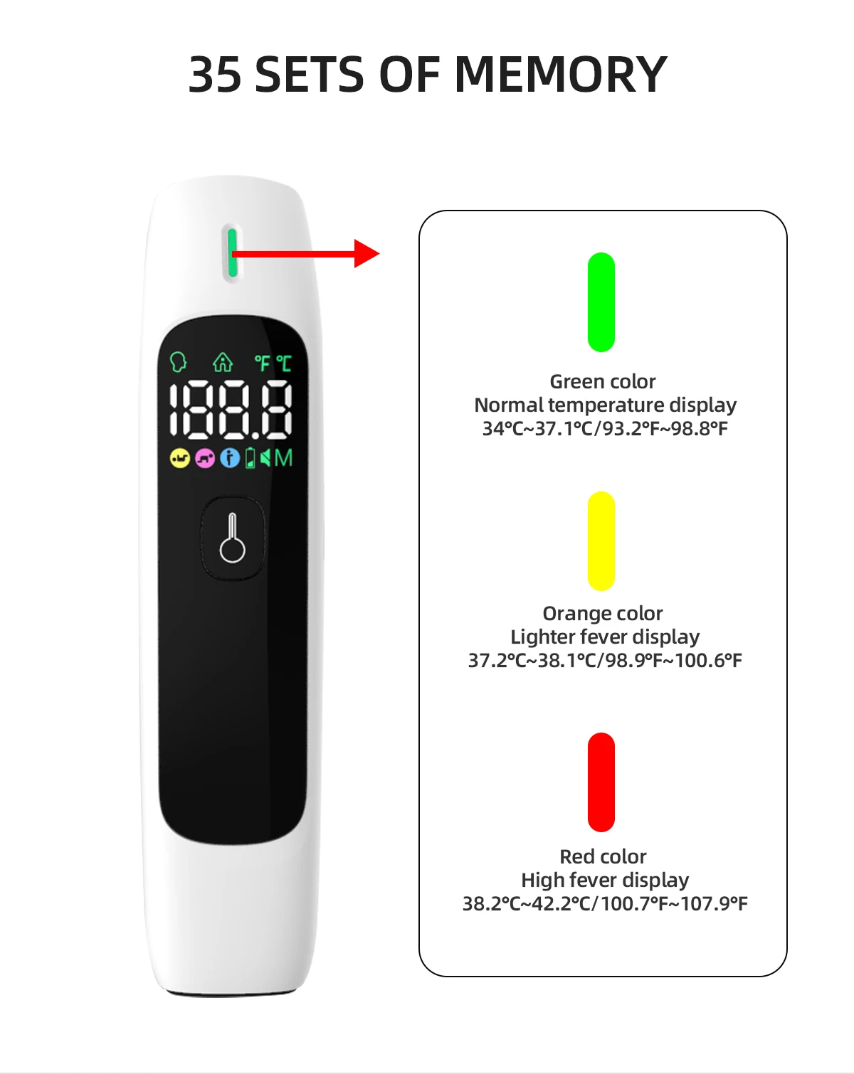 Kids Infrared Digital Thermometer - Accurate and Fast Temperature Measurement for Babies and Children