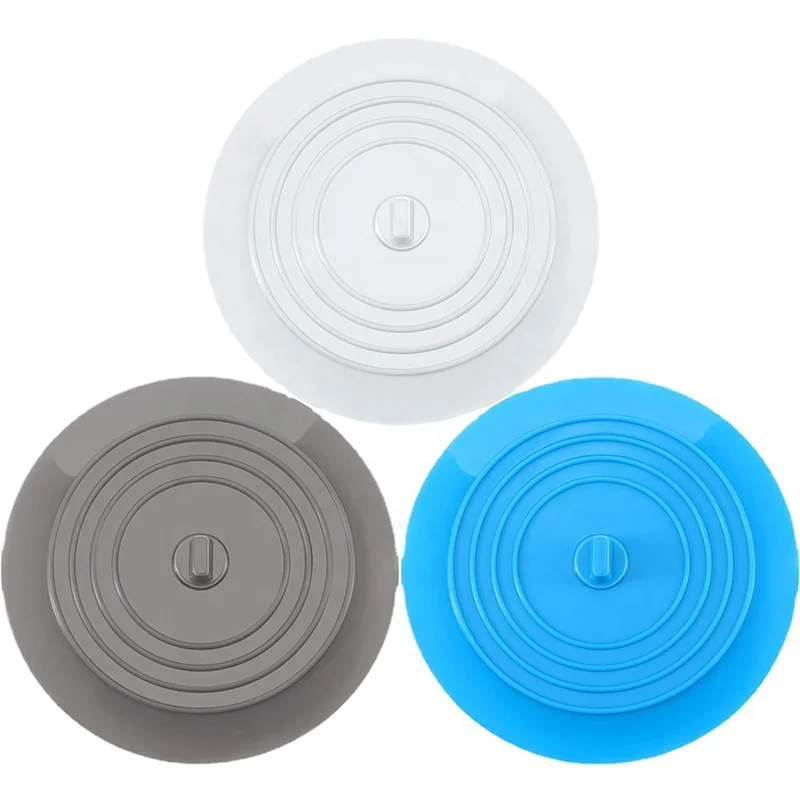 15cm silicone rubber bathroom Silicone Drain Plug Hair Stopper and kitchen round sink stopper