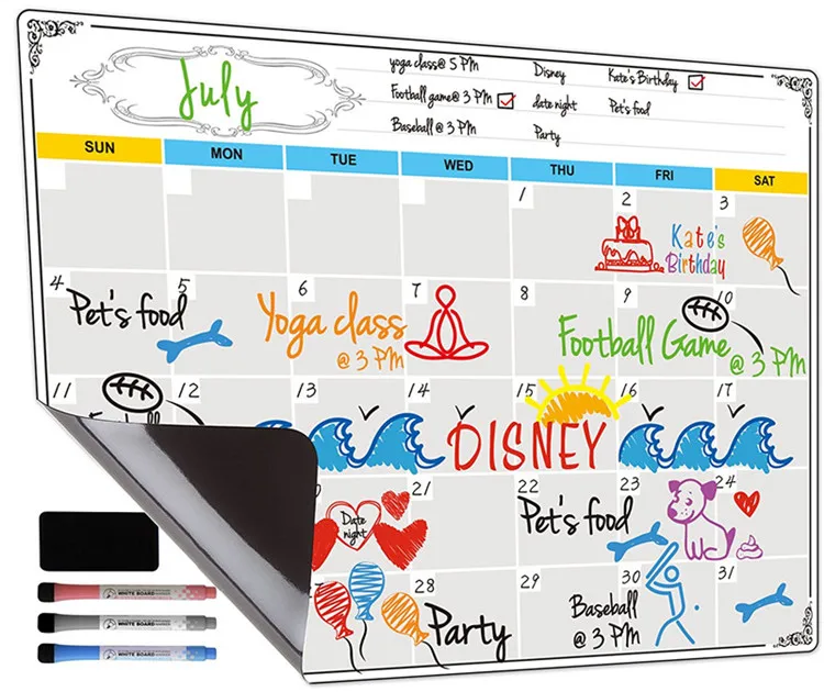 Animal Magnetic Reward Chart for Kids/ Magnetic Monthly Calendar Fridge Magnets Magnet + Paper Customized Size Paper Box 3-5days