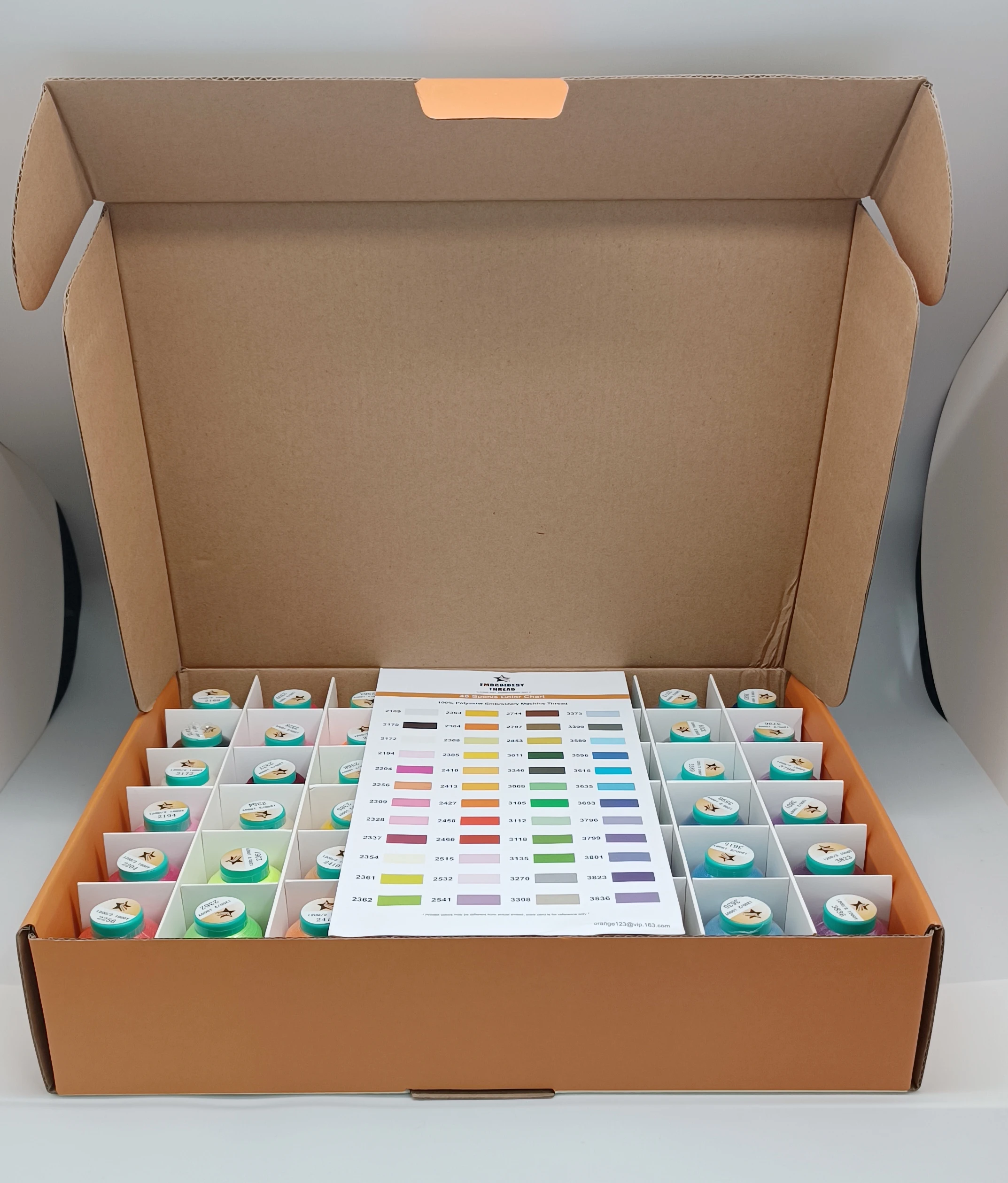 120D/2, 1000M Polyester embroidery thread Small bobbins 40 pcs Set