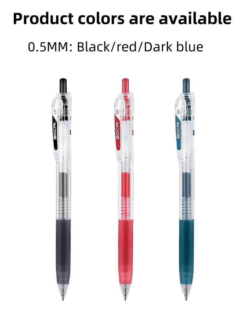 Student test Press pen Quick dry Signature pen Black Water-based 0.5 Press Gel pen