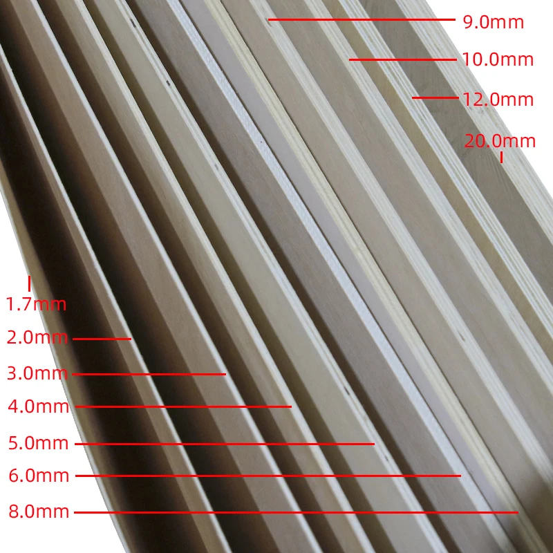 Tailai Basswood Sheets for Crafts 1/8 inch 3mm Plywood Sheets for Laser Cutting Wood Burning Architectural Models Drawing