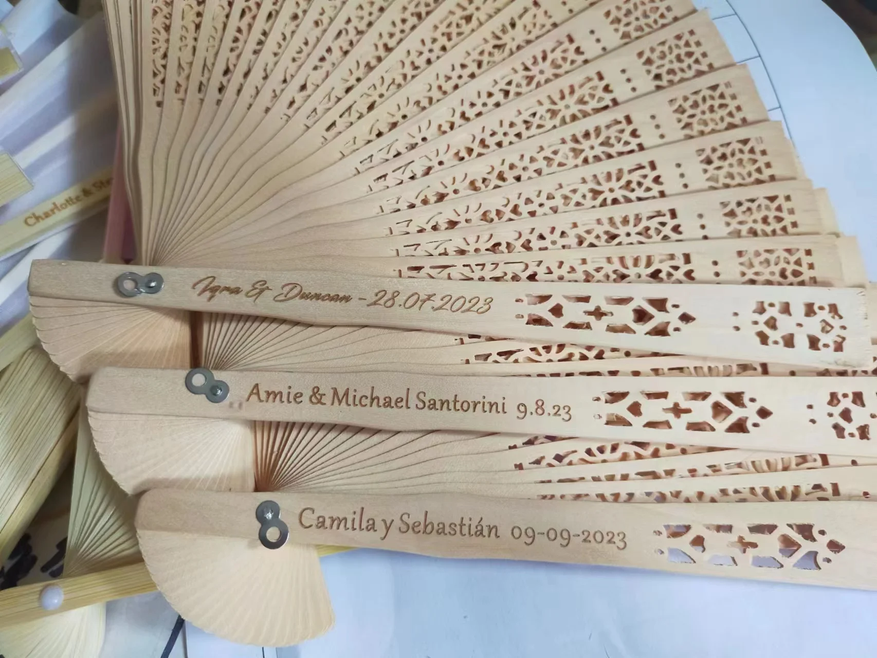 Personalized Wooden Fan Customized Wood Hand Fan Wedding Favors For Guest Party Gifts Personalized Folding Fan