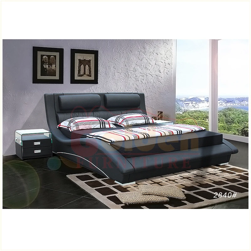 synthetic leather latest design bed white leather king bed frame bedroom bed