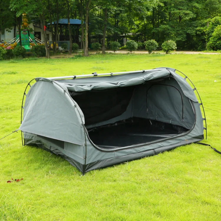 High Quality Waterproof Double Swag Tent  2 Persons Canvas Swag Tent Canvas Camping Tent