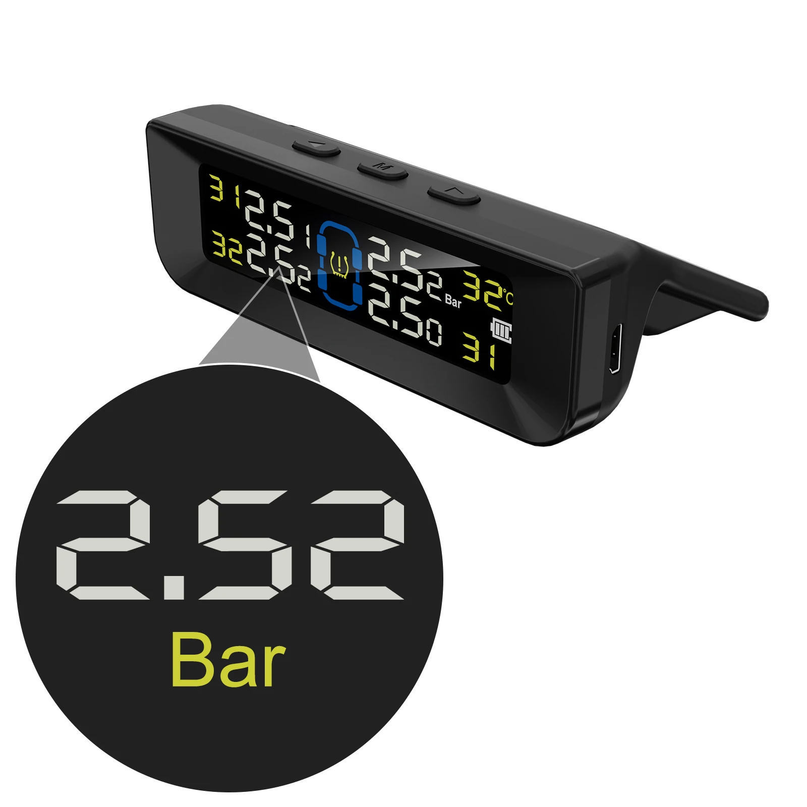 New Arrival Car Solar TPMS High brightness LCD display 8bar Steelmate Tyre Tire Pressure Monitoring System For Car TPMS Sensor