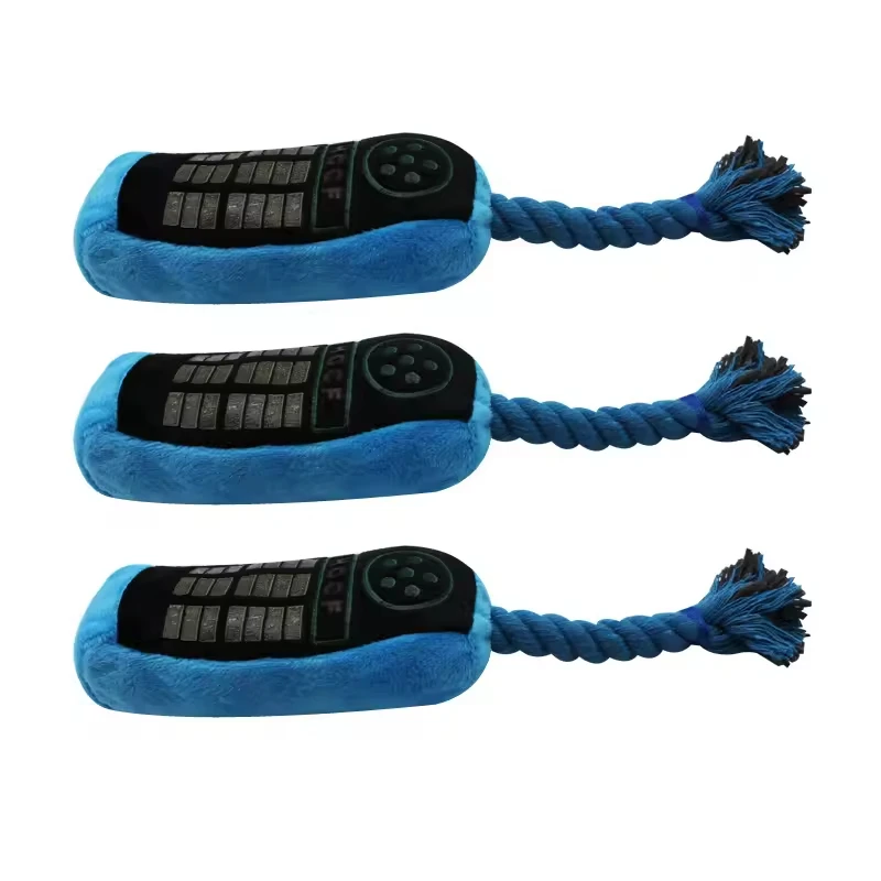 Pet Toy Plush Phone Dogs Cats Sounding Chew Toy Mobile Phone Plush Dog bite-resistant molar Chew Toys With Cotton Cord