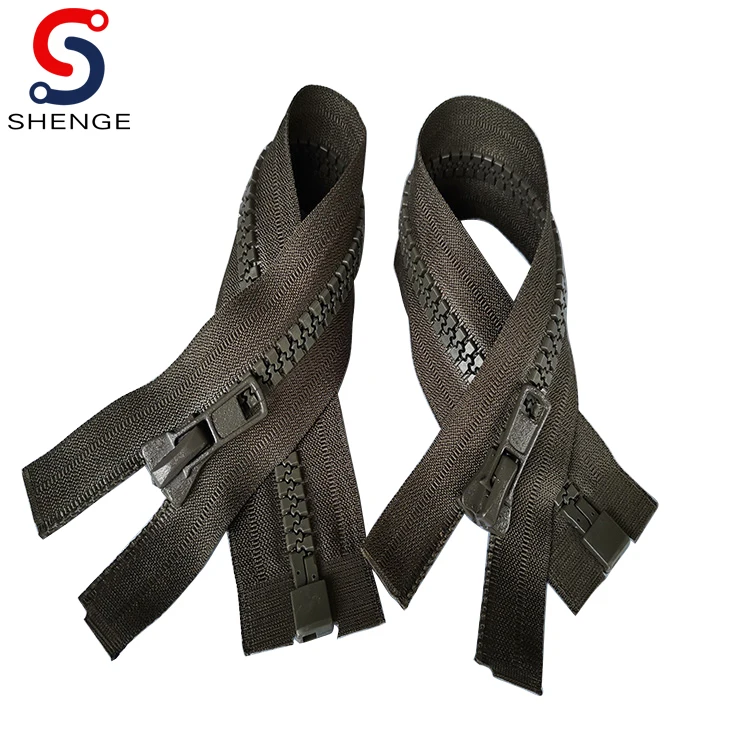 Top Quality Zipper  Plastic Resin Zipper Open-end  Clothes Zippers