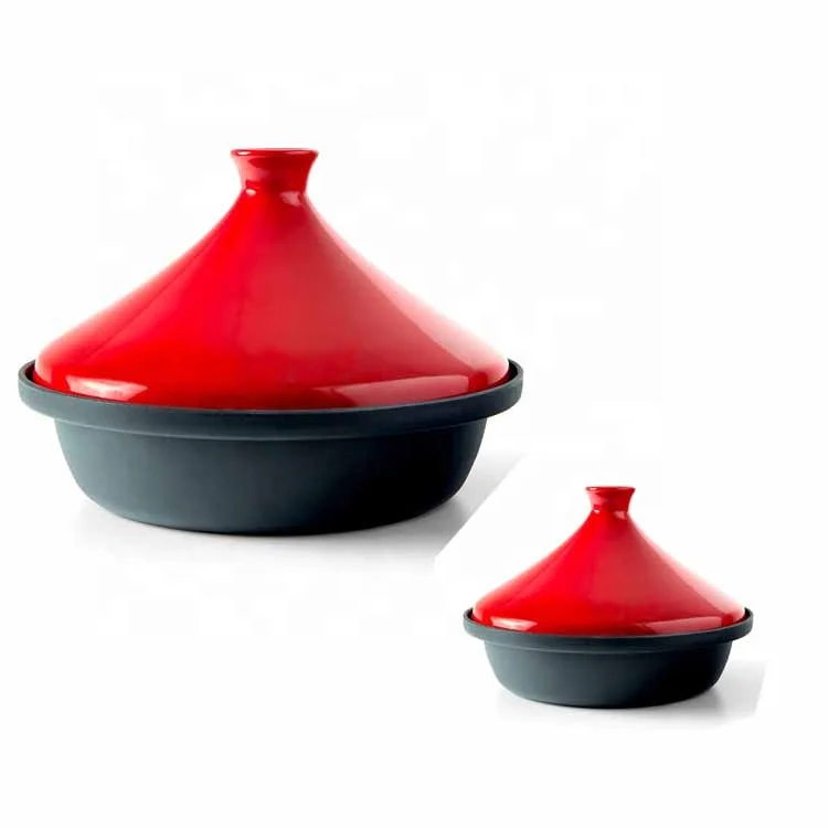 Factory Wholesale Cast Iron Enamel Moroccan Tajine Pot Tagine Cookwares Tajine