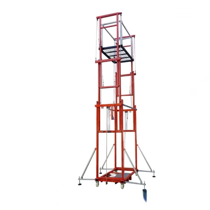 110V Mobile Electric Scaffold Platform 6M-12M with 300kg Capacity Remote Control for Building Construction