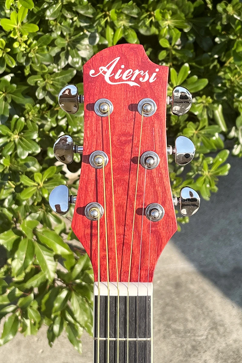 wholesale price aiersi brand new developed 41 inch Laminated Alder Top cutawat acoustic guitar for guitarist