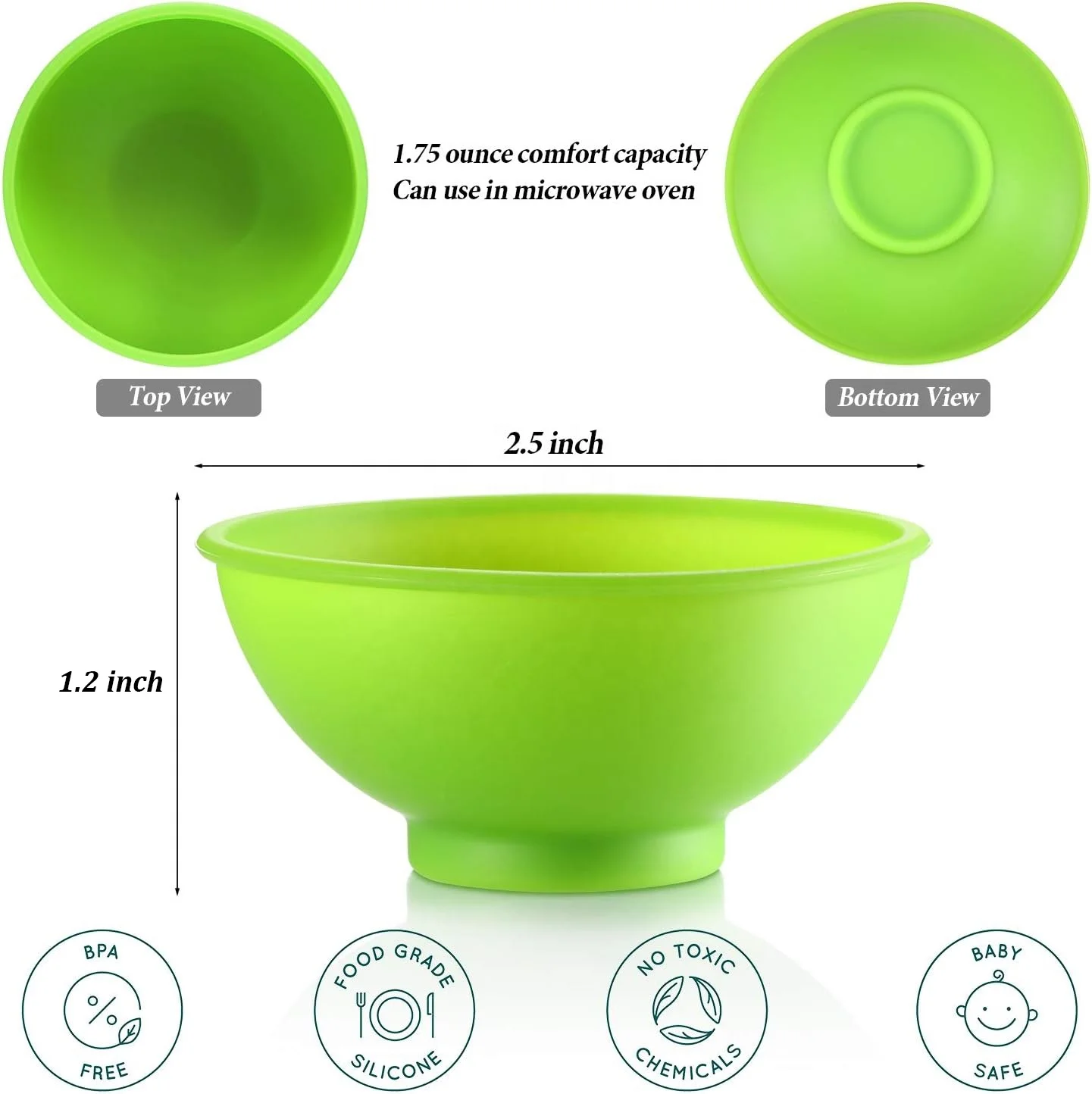 50ml mini multicolor food grade silicone tobacco bowl Silicone Container Hookah Wax smoking accessories silicone mixing bowl