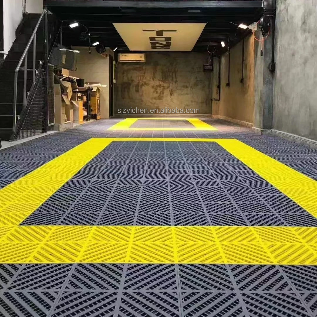 Anti Slip Plastic PP Interlocking for Carwash Garage Floor Mat garage tile