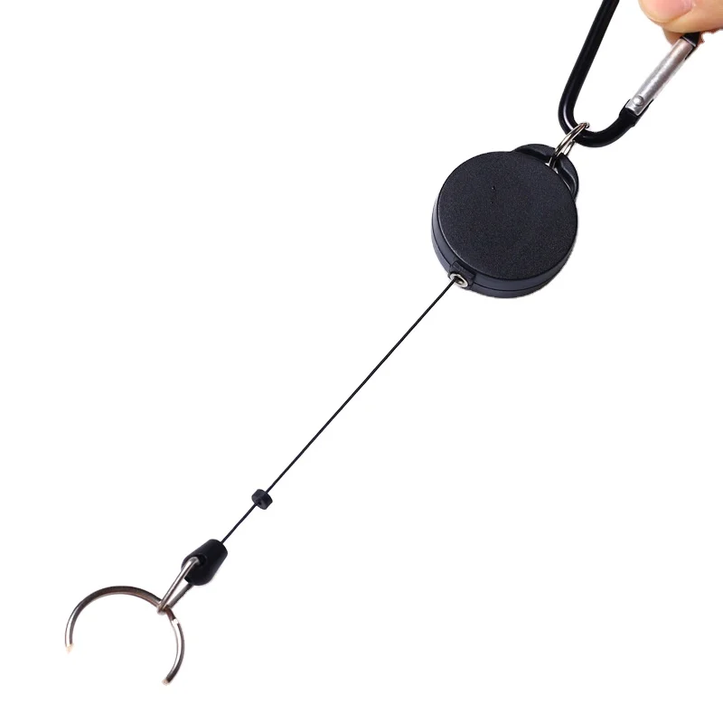 Wholesale Carabiner retractable id badge reel with kingring yoyo card holder
