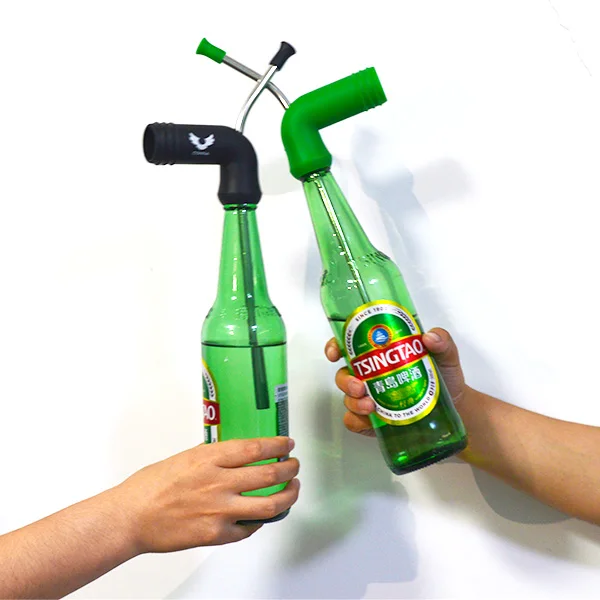 
Food Grade Beer Silicone Snorkel Drinking Artifacts Single Snorkel Beer Bong Funnel With Cleaning Brush 