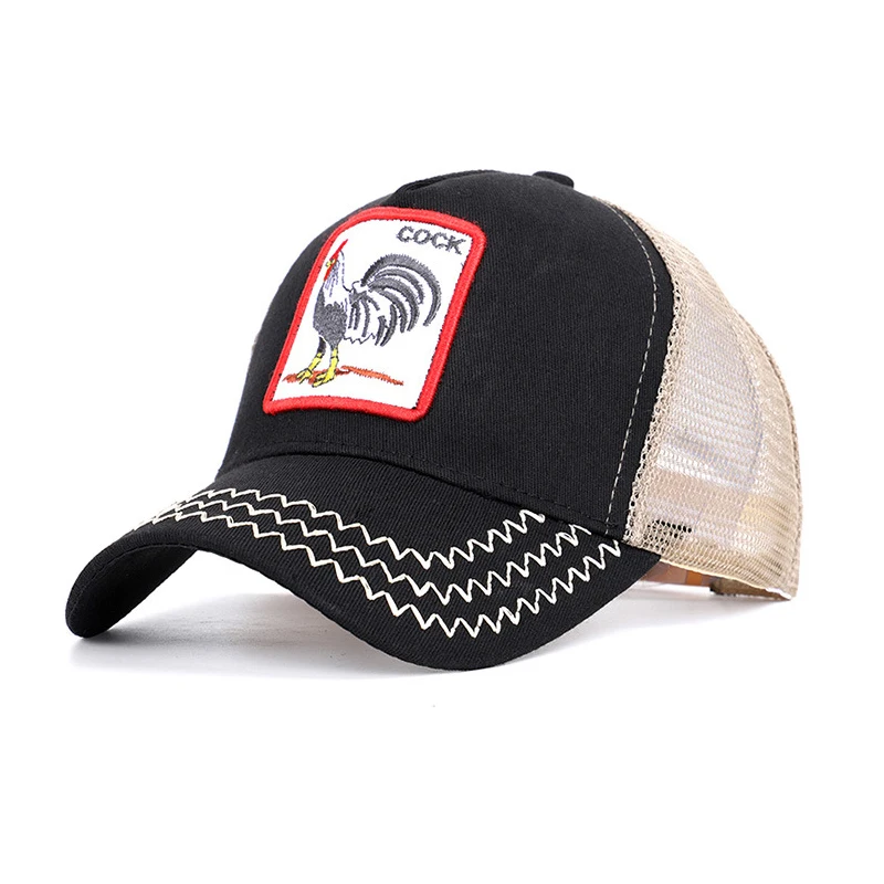 Hot Selling Australia Animal Trucker Cap Soft Mesh Custom Embroidery logo Farm Hip Hop Anime With Patch Animal Trucker Hat
