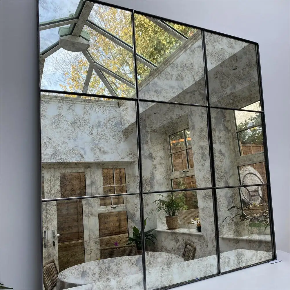 Wholesale pretty antique mirror standclear float glass factories in China vintage custom design mirror