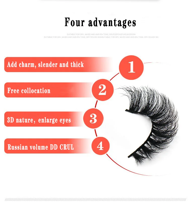 Premium 3D Private Label Korea Full Strip Eyelash Wholesale 10mm - 25mm 3D 100% Handmade Pretty Russian Volume Eyelashes