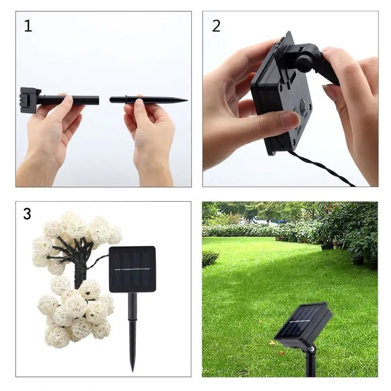 Рождественские светодиодные Пузырьковые хрустальные шариковые огни, декоративные гирлянды Diwali на солнечной батарее для сада, дома, 30 светодиодов