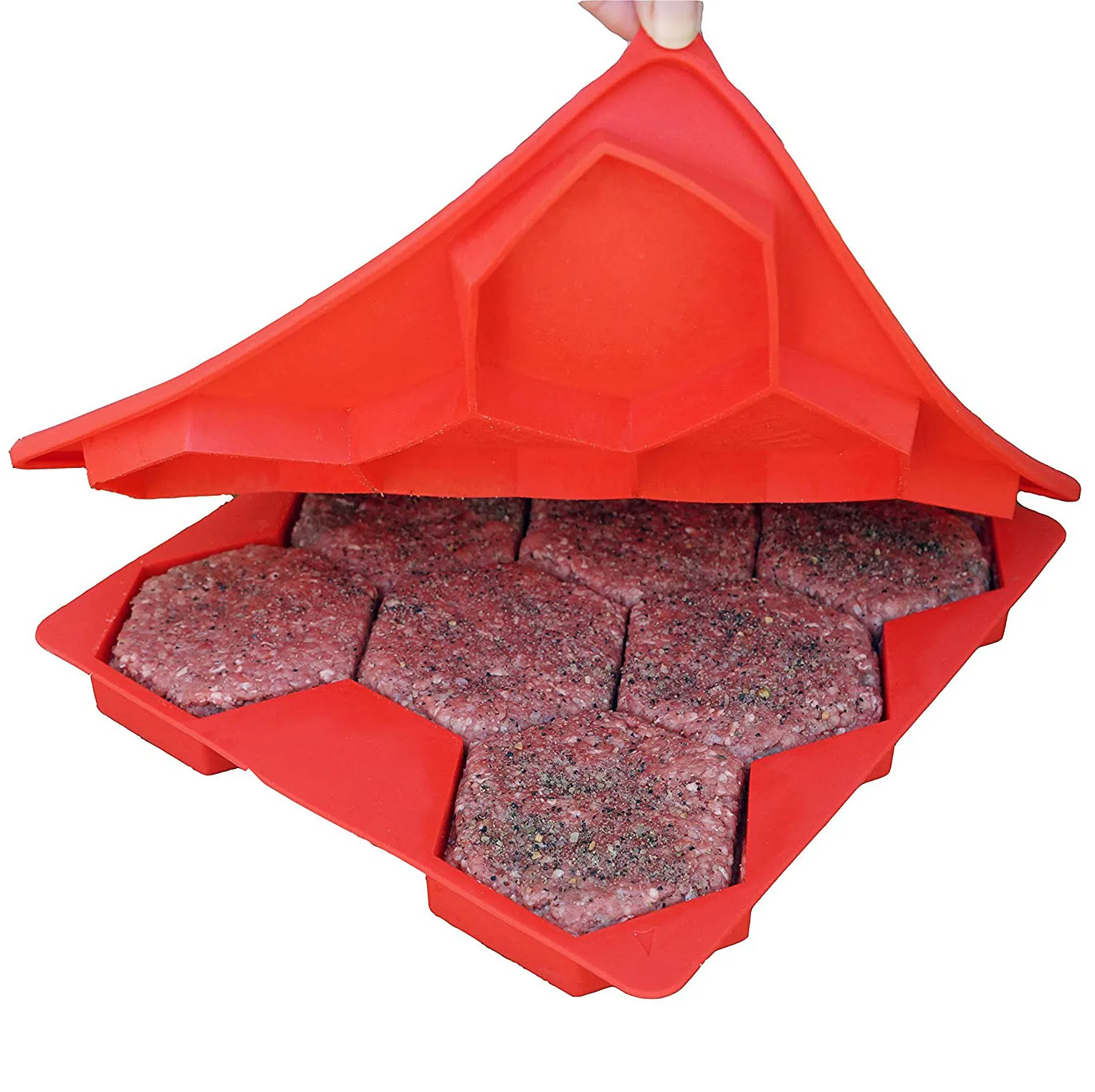 Reusable Silicone Burger Master Burger Press and Freezer Container