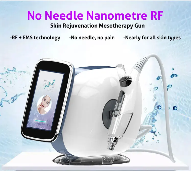 Injection Mesotherapy Facial EMS No Needle Free Needless Skin Rejuvenation ems rf nano needles mesotherapy beauty mesogun