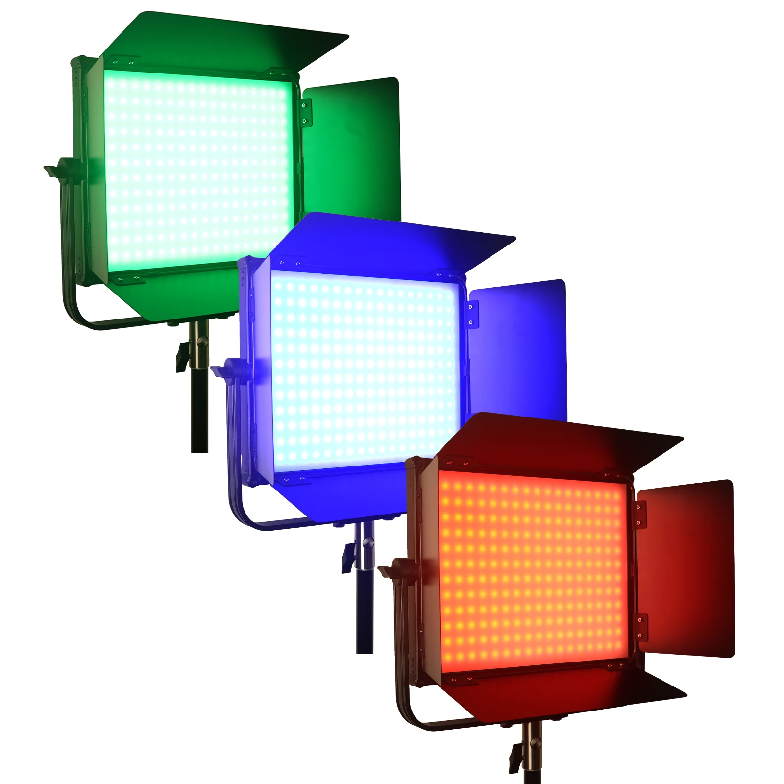 LUXCEO 100W FL100R 2000K 10000K RGB Full Color DMX App Control Continuous Output Bowens Mount Studio Spot Panel LED Video Light