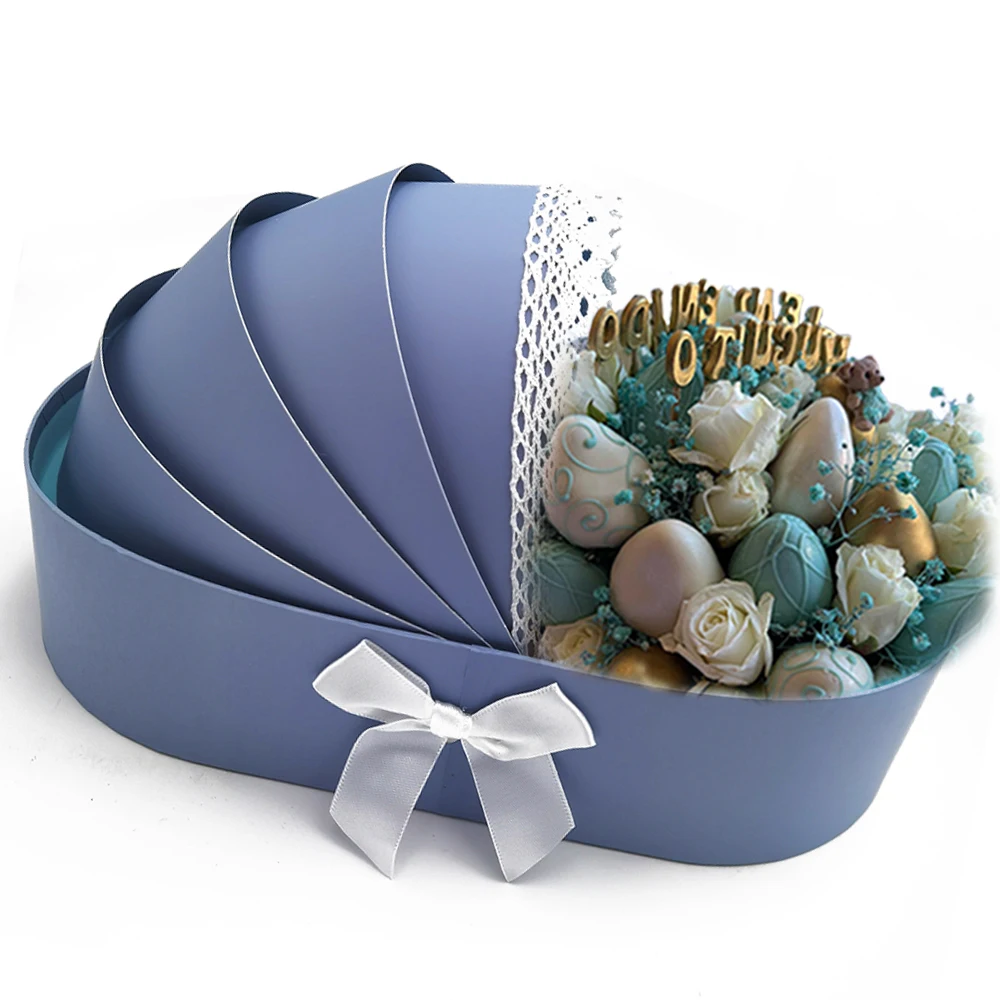 Flower Floral Sweet Strawberry Arrangement Gift Box BABY Shower Bed Crib Cot Shape Cardboard Basket