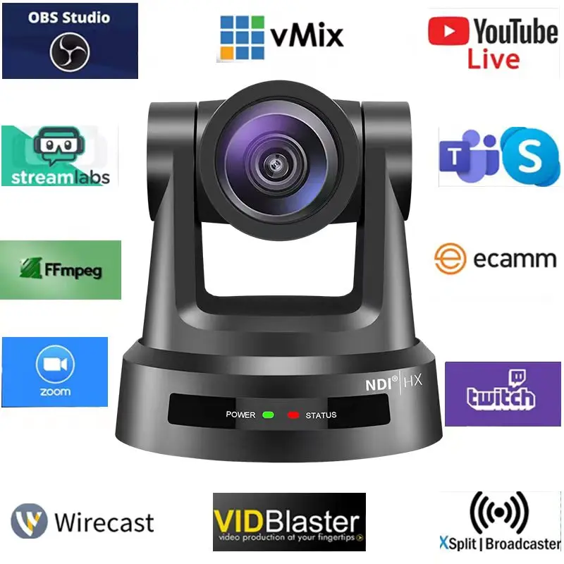 Y30N Professional NDI HX POE 30X SDI+HD MI+LAN Broadcast PTZ Stream Camera use IP Joystick Controller vMix for Church