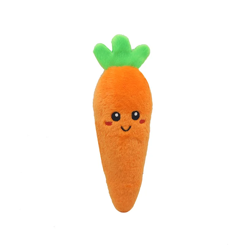 Pet plush vocal toys fruit vegetables dog cats educational toys supplies cactus corn eggplant