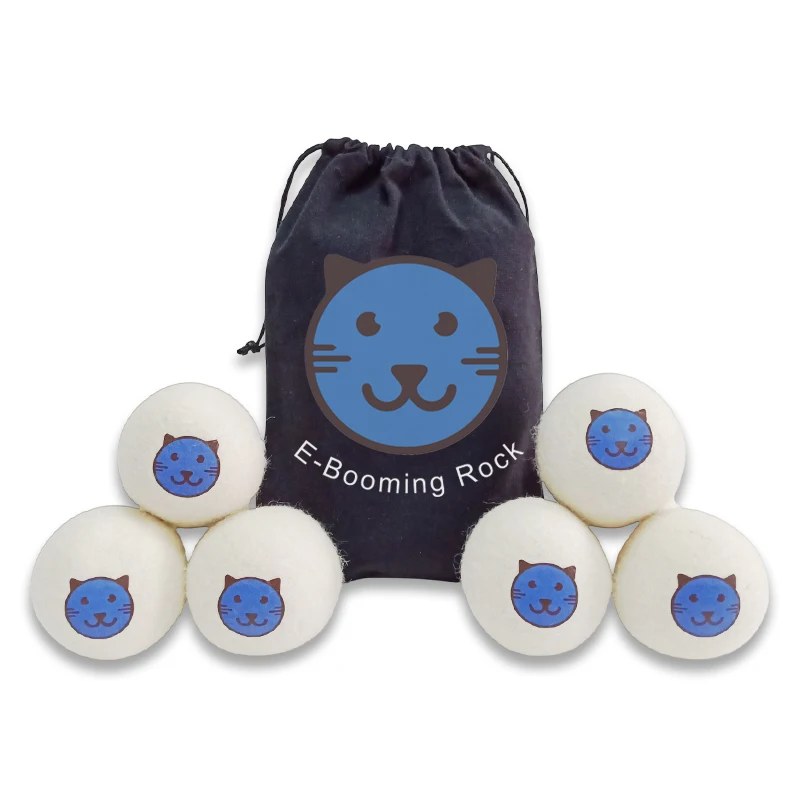 100% new zealand wool organic 6 xl natural chemical free wool felt laundry wool dryer balls for laundry