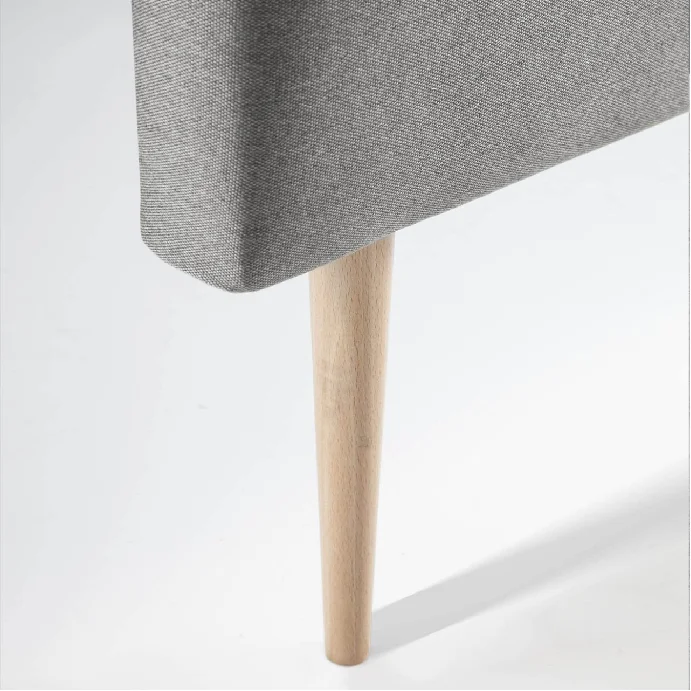 Factory wholesale simple soft bag double bed headboard economic back-to-back fabric natural solid wood foot bed headboard