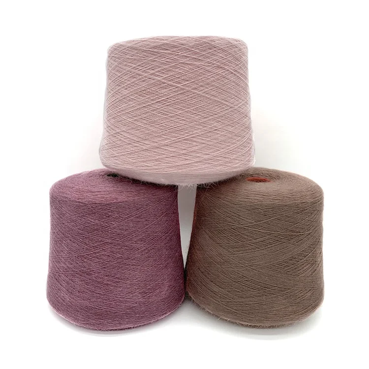
1/15 NM 50%Angora 50%nylon blended dyed yarn blend yarn for knitting 